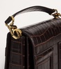 Croc-Embossed Leather T-Flap Top-Handle Bag