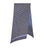 Silk-Wool Blend Pleated Monogrammed Scarf