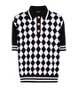 Knitted Diamond Polo Shirt 