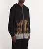 Cotton Flame Print Hoodie