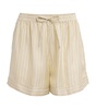 Silk Striped Wensu Shorts