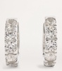 Sterling Silver and Cubic Zirconia Huggie Earrings