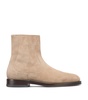 Suede Zip-Up Boots