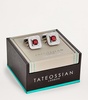 Sterling Silver and Red Garnet Refratto Cufflinks