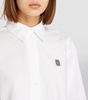 Cotton Logo Cropped Shirt 