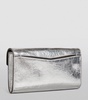 Leather Metallic Clutch Bag