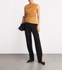 Lambskin Suede Ruched Top