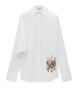 Embroidered Draped Shirt 