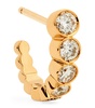 Yellow Gold and Diamond Petite Boucle Ensemble Single Earring