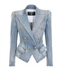 Double-Breasted Denim Blazer