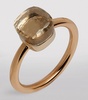 Mixed Gold and White Topaz Nudo Petit Ring