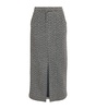 Wool-Blend Herringbone Skirt 