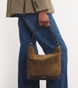 Suede-Leather Bucket Bag 