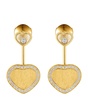 Yellow Gold and Diamond Happy Hearts Golden Hearts Earrings