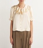 Silk Ruffled-Collar Kelela Blouse