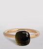 Mixed Gold and Prasiolite Nudo Petit Ring