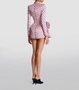 Cotton Polka-Dot Rose Mini Dress