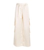 Satin Cargo Trousers