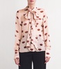 Silk Lip Print Blouse