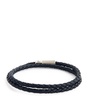 Leather Double-Wrap Braided Bracelet