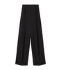 Cotton-Silk Gabardine Pleated Trousers