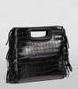 Croc-Embossed Leather M Top-Handle Bag