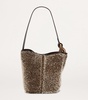 Small Mohair Corner Bucket Bag