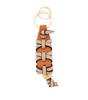 Leather Braided Cross Keychain