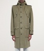 Patch-pocket relaxed-fit cotton parka coat