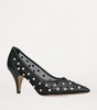 Mesh-Rhinestone River Iconic Pumps 75