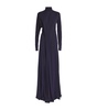 Long-Sleeve Draped Gown