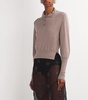 Wool-Silk Embellished Polo Sweater 