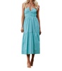 aeries halter dress in blue