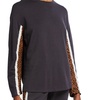 paneled mini leopard sweatshirt in faded black