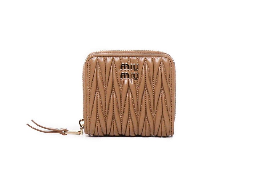 Miu Miu Logo Plaque Zipped Around Wallet