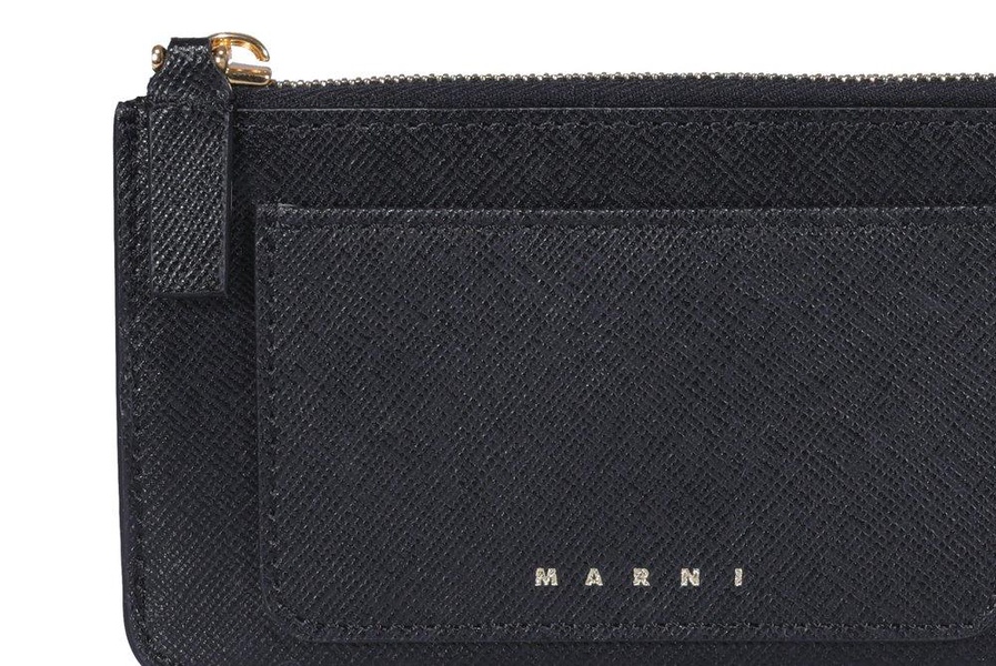 Marni Logo Printed Zipped Cardholder