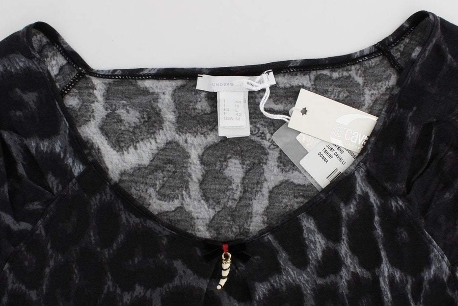 Cavalli  Women Dark  Leopard Modal  Blouse Top