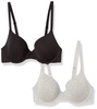 Amazon Essentials T-Shirt Bras for Women, Comfortable Underwire, Pack of 2