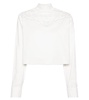 Philosophy Di Lorenzo Serafini Broderie Anglaise Cropped Blouse