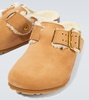 Boston nubuck and shearling clogs