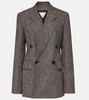 Wool and cotton-blend mouliné blazer