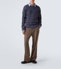 Popover cable-knit wool-blend sweater