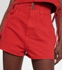 High-rise cotton shorts