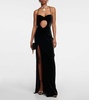 Cutout velvet gown