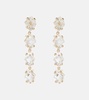 Kira 14kt gold drop earrings with white topaz