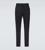 Wool tapered pants