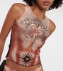 Tattoo Collection trompe l'oeil tulle top