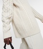 Oversized cable-knit wool sweater