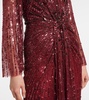 Anja gathered embellished gown