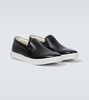 Slip-on leather sneakers